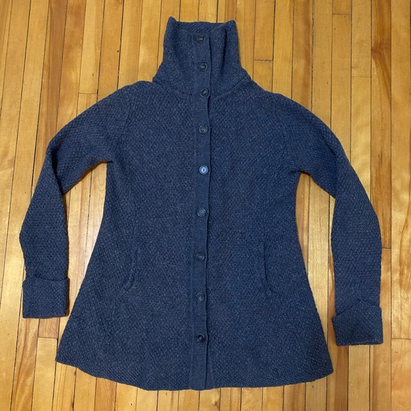 Patagonia Women’s Cardigan Button Up Sweater Long Wool Knit, Dark Grey, Large - Picture 9 of 14